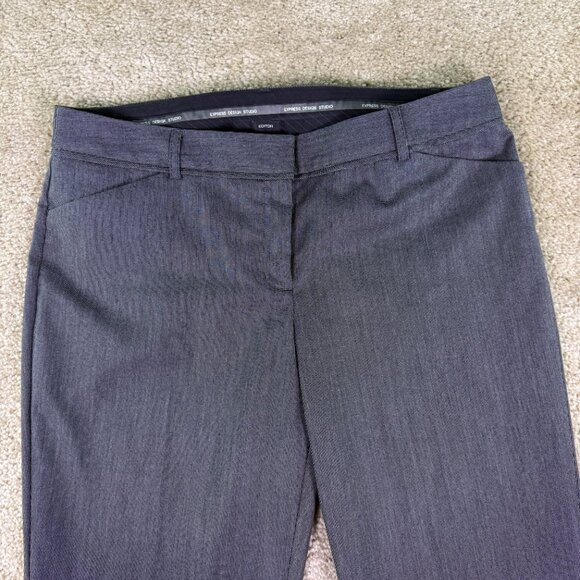 EXPRESS DESIGN STUDIO Editor Womens Size 12 Gray Dress Pants Mid Rise 36X33 E789 - Picture 2 of 13